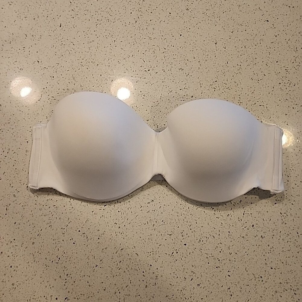 Maidenform Strapless Bra 36C White Underwire Lined SE0004 *no Straps*